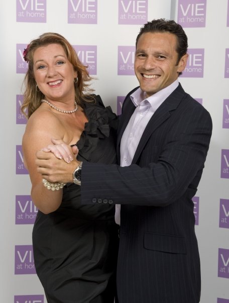 Mark Ramprakash with one of our stars Rachie Knight, at the High Flyer Club Dinner