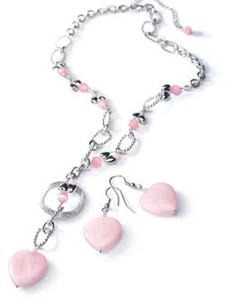 Sweet Heart Necklace and Earrings