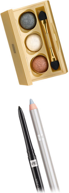 Gilty Pleasures Eyeshadow Collection (3), Precision Eye Liner - Coal, Eye Brightener