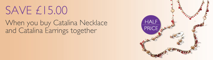 Save £15 - Half price when you buy Catalina Strip Necklace  and Catalina Strip Earrings together