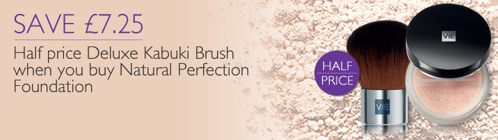 SAVE £7.25 - Half price Deluxe Kabuki Brush when you buy Natural Perfection Foundation